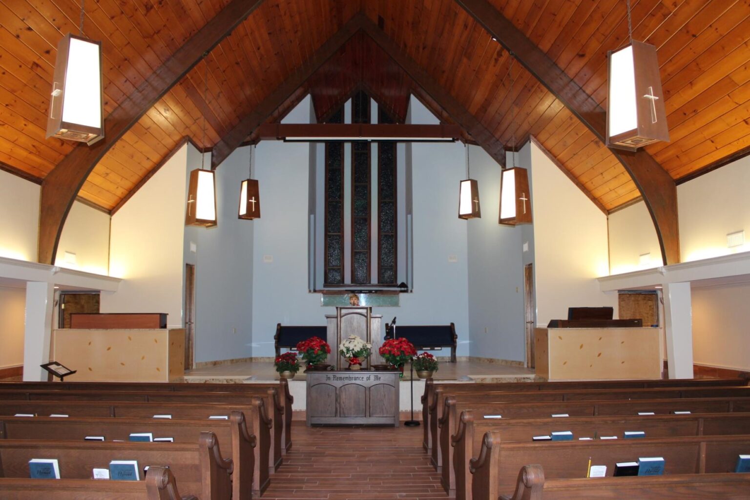 Interior photo of the Lake Charles Seventh-Day Adventist Church